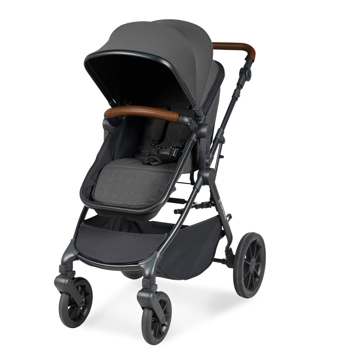 Ickle Bubba Cosmo All in One Nimbus i-Size Travel System & Spin Base - Black/Graphite Grey