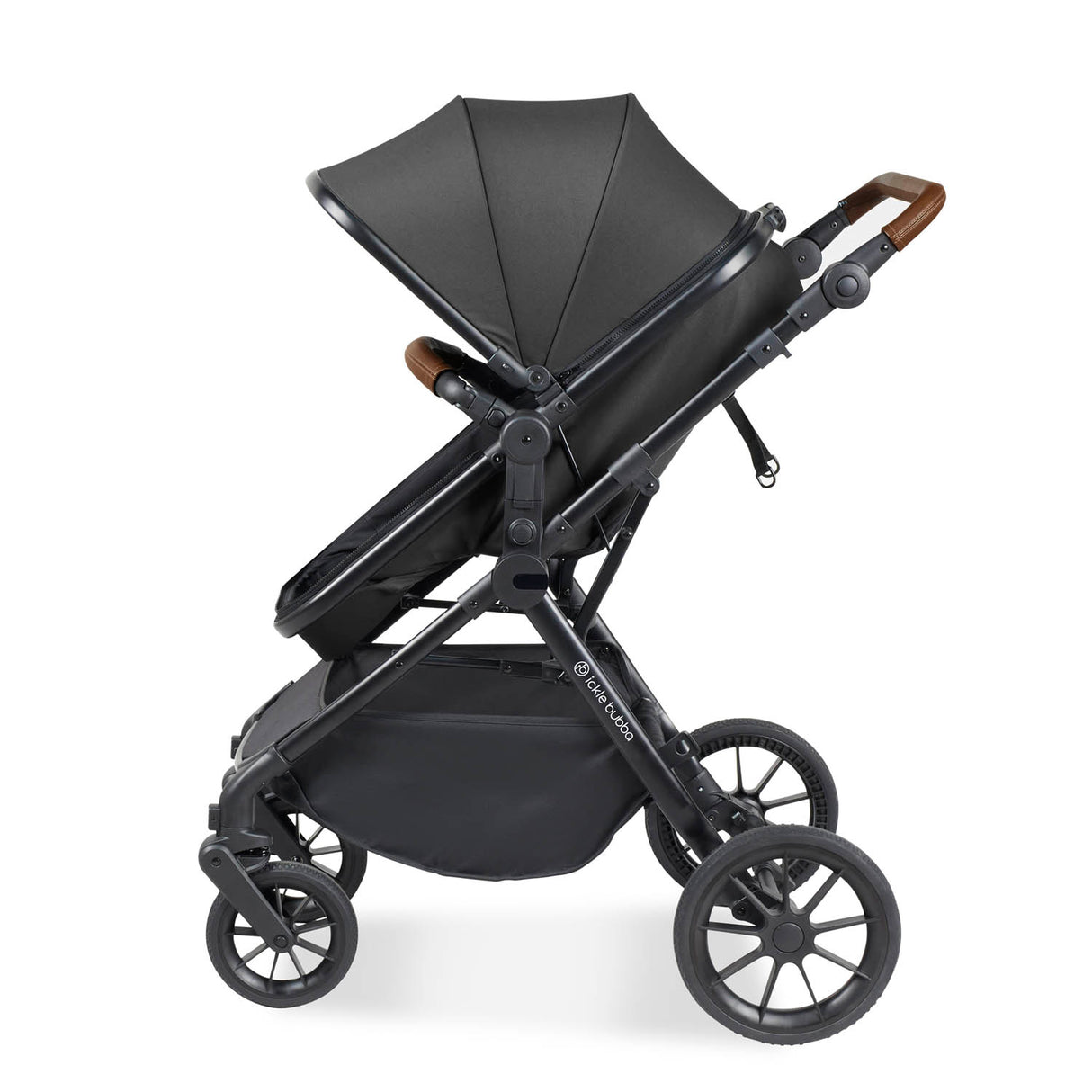 Ickle Bubba Cosmo All in One Nimbus i-Size Travel System & Spin Base - Black/Graphite Grey