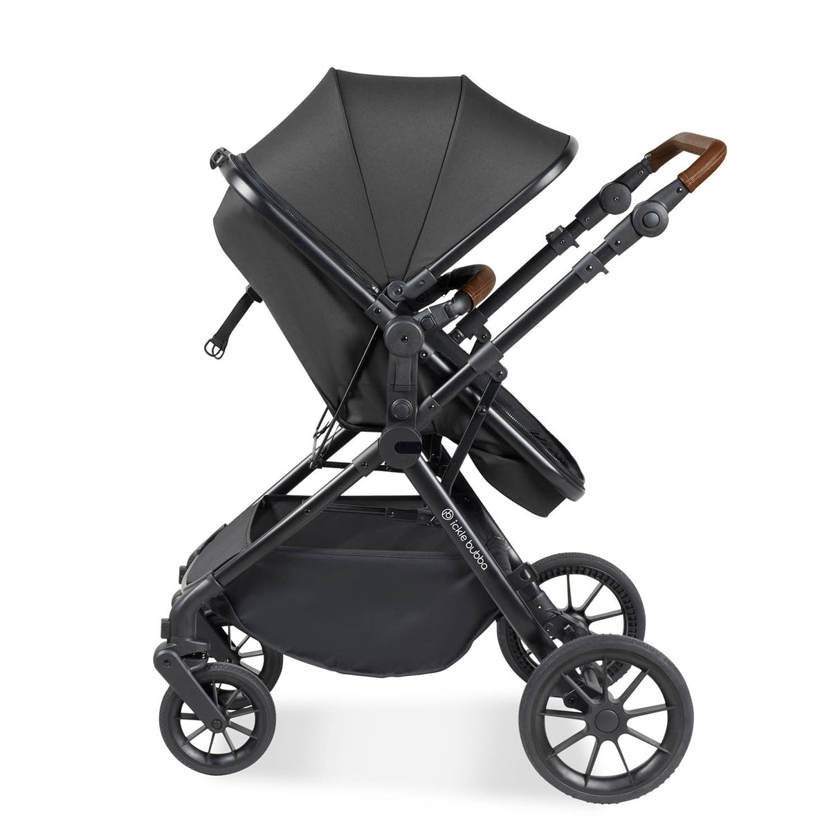 Ickle Bubba Cosmo All in One Nimbus i-Size Travel System & Spin Base - Black/Graphite Grey