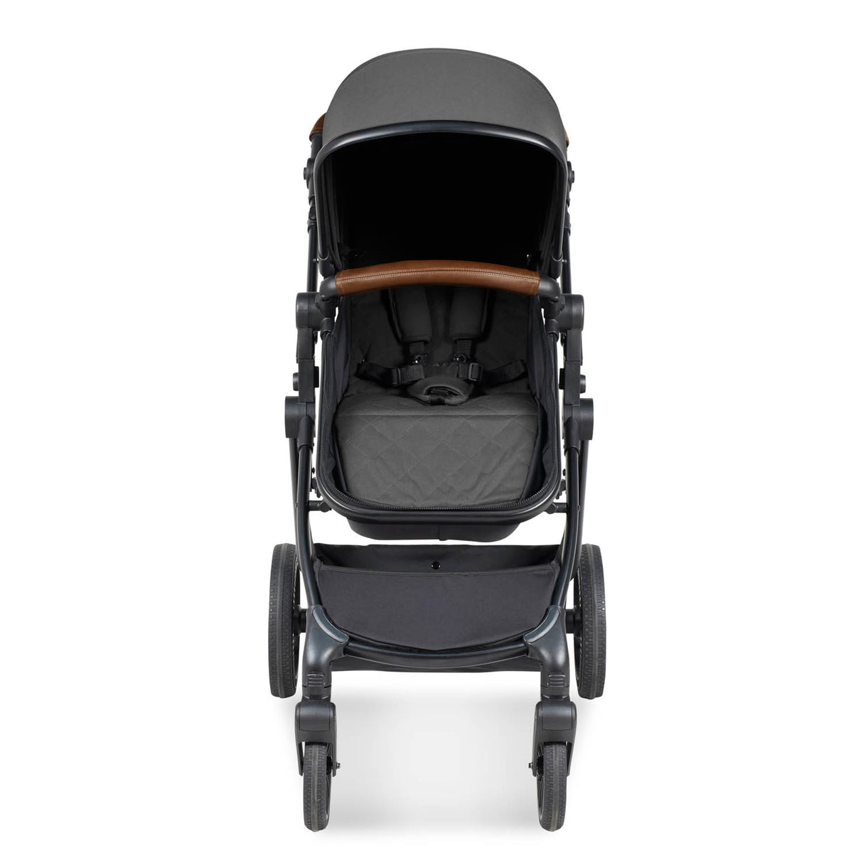 Ickle Bubba Cosmo 9 Piece Travel System with Maxi-Cosi CabrioFix i-Size Car Seat & Base - Black/Graphite Grey