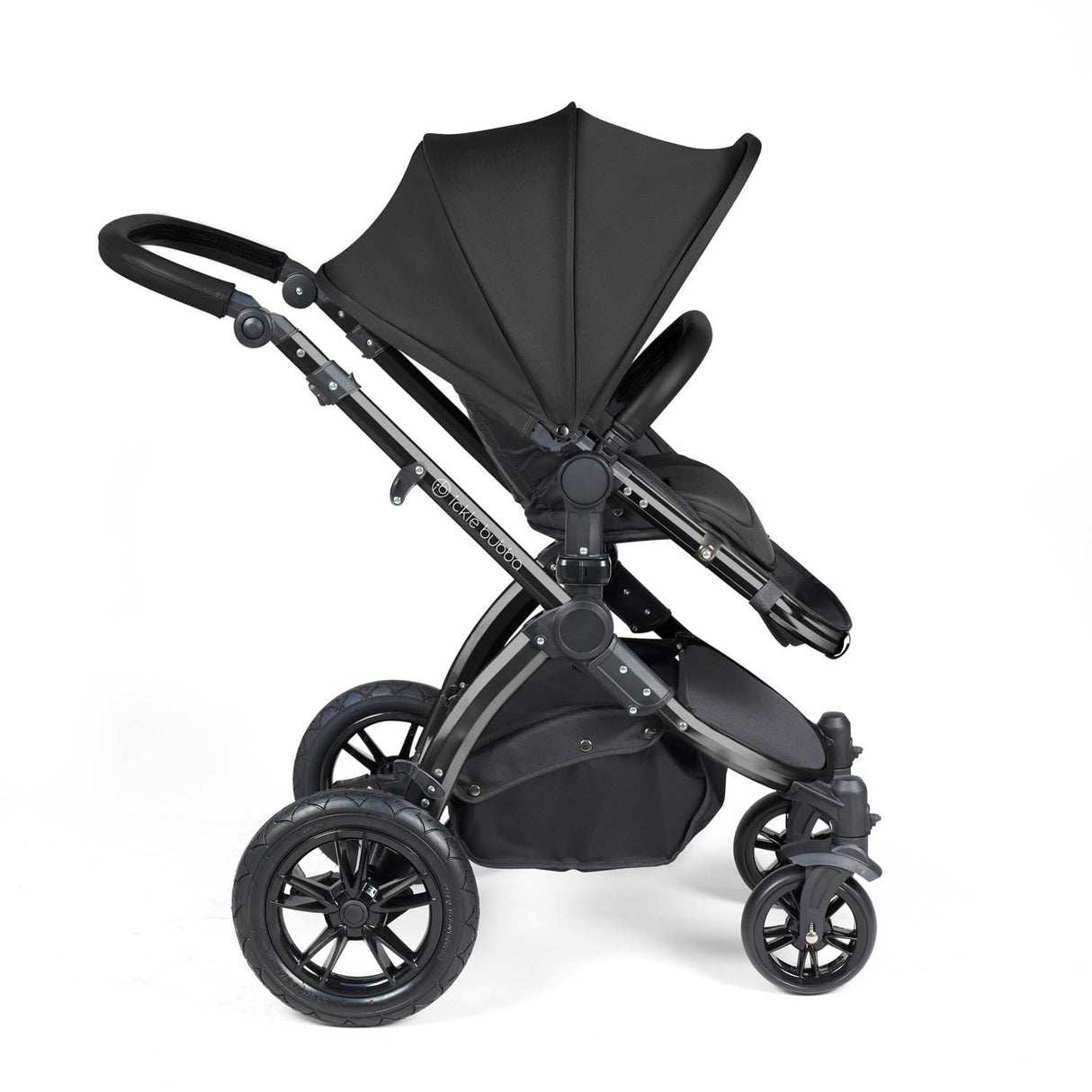 Ickle Bubba Stomp Luxe 9 Piece Pram Bundle - Black/Midnight/Black