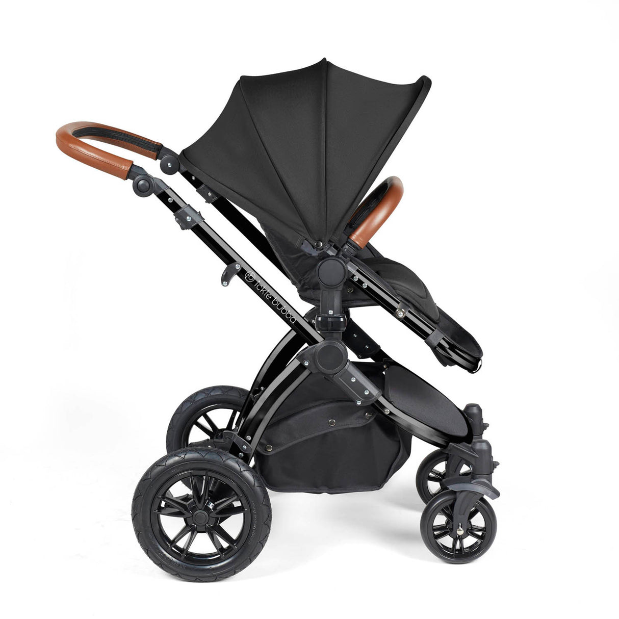 Ickle Bubba Stomp Luxe 9 Piece Pram Bundle - Black/Midnight/Tan