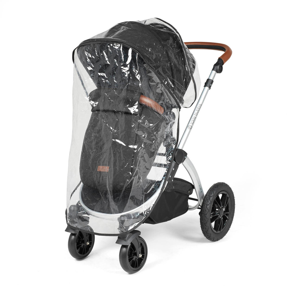 Ickle Bubba Stomp Luxe 9 Piece Pram Bundle - Silver/Midnight/Tan