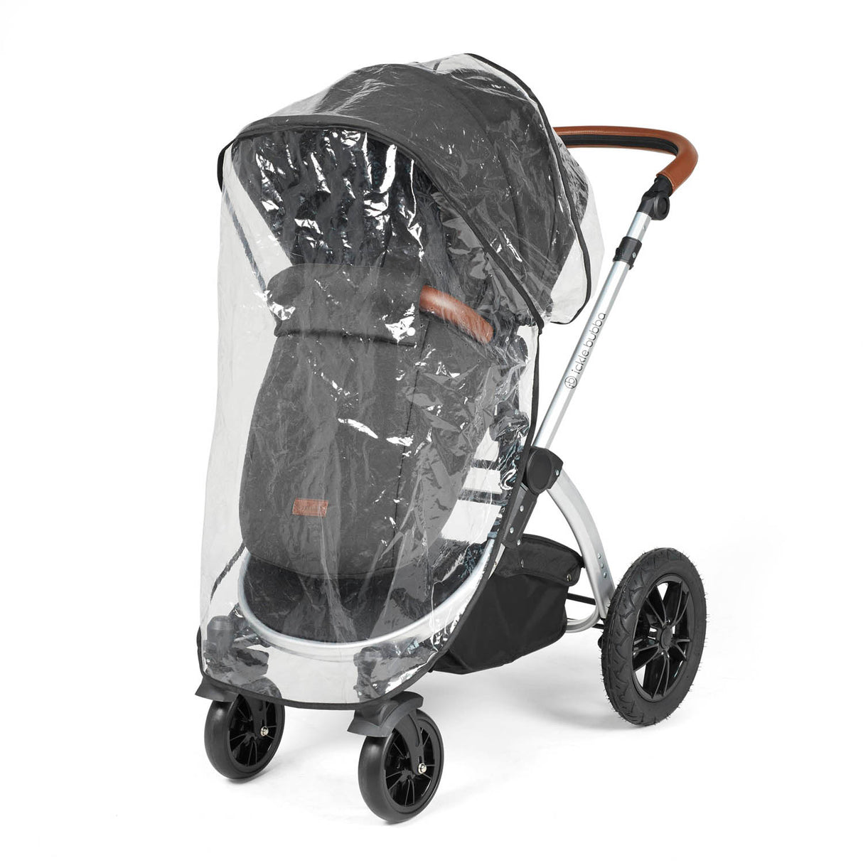 Ickle Bubba Stomp Luxe 9 Piece Pram Bundle - Silver/Charcoal Grey/Tan
