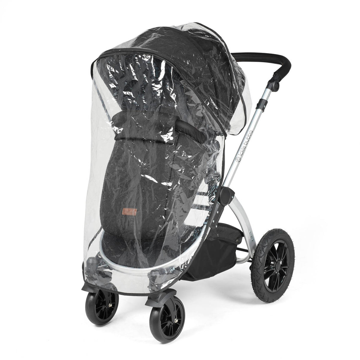 Ickle Bubba Stomp Luxe 12 Piece Travel System with i-Size Stratus Car Seat & Base - Silver/Midnight/Black