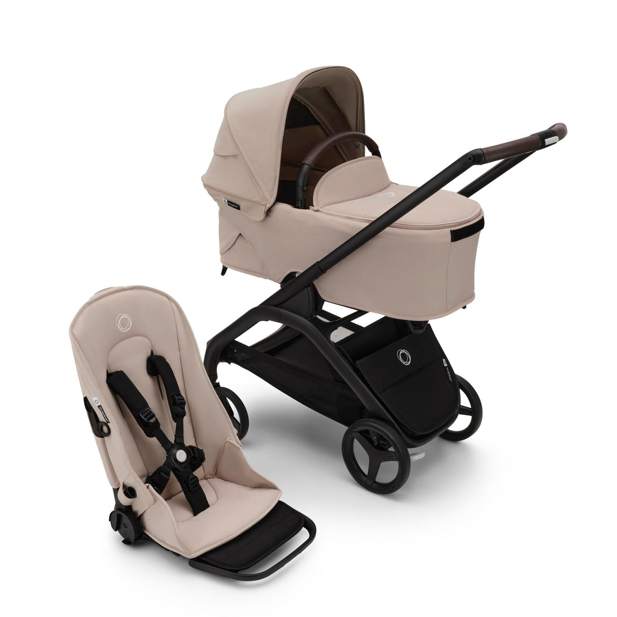 Bugaboo Dragonfly Travel System with Maxi-Cosi Cabriofix i-Size + Isofix Base - Black/Desert Taupe 12