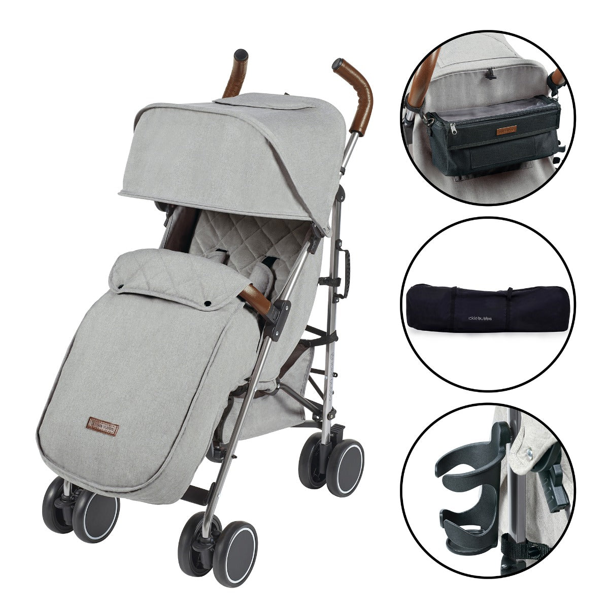 Ickle Bubba Discovery Prime Stroller - Silver/Grey