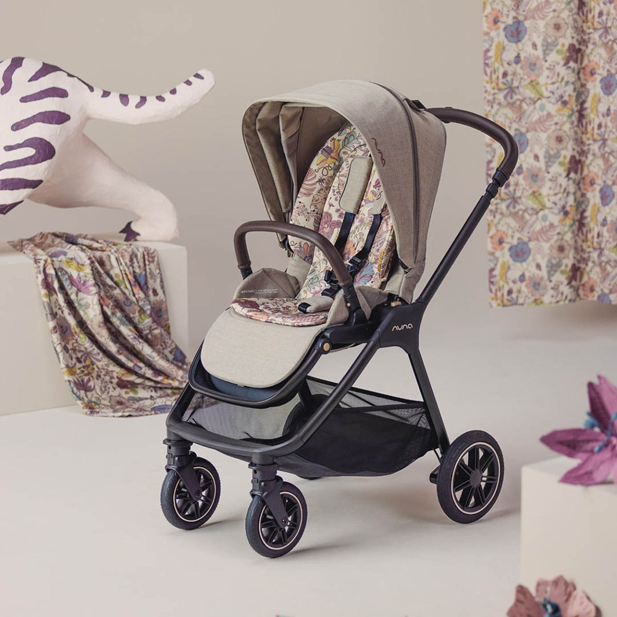 Nuna x Liberty TRIV Next Stroller + LYTL Carrycot - Fantasy Land 27