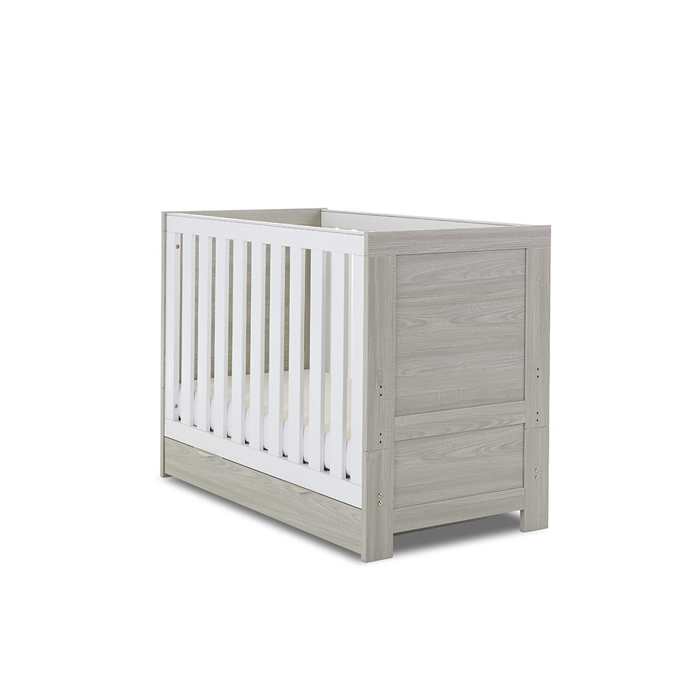 Obaby Nika Mini 120 x 60cm Under Drawer - Grey Wash