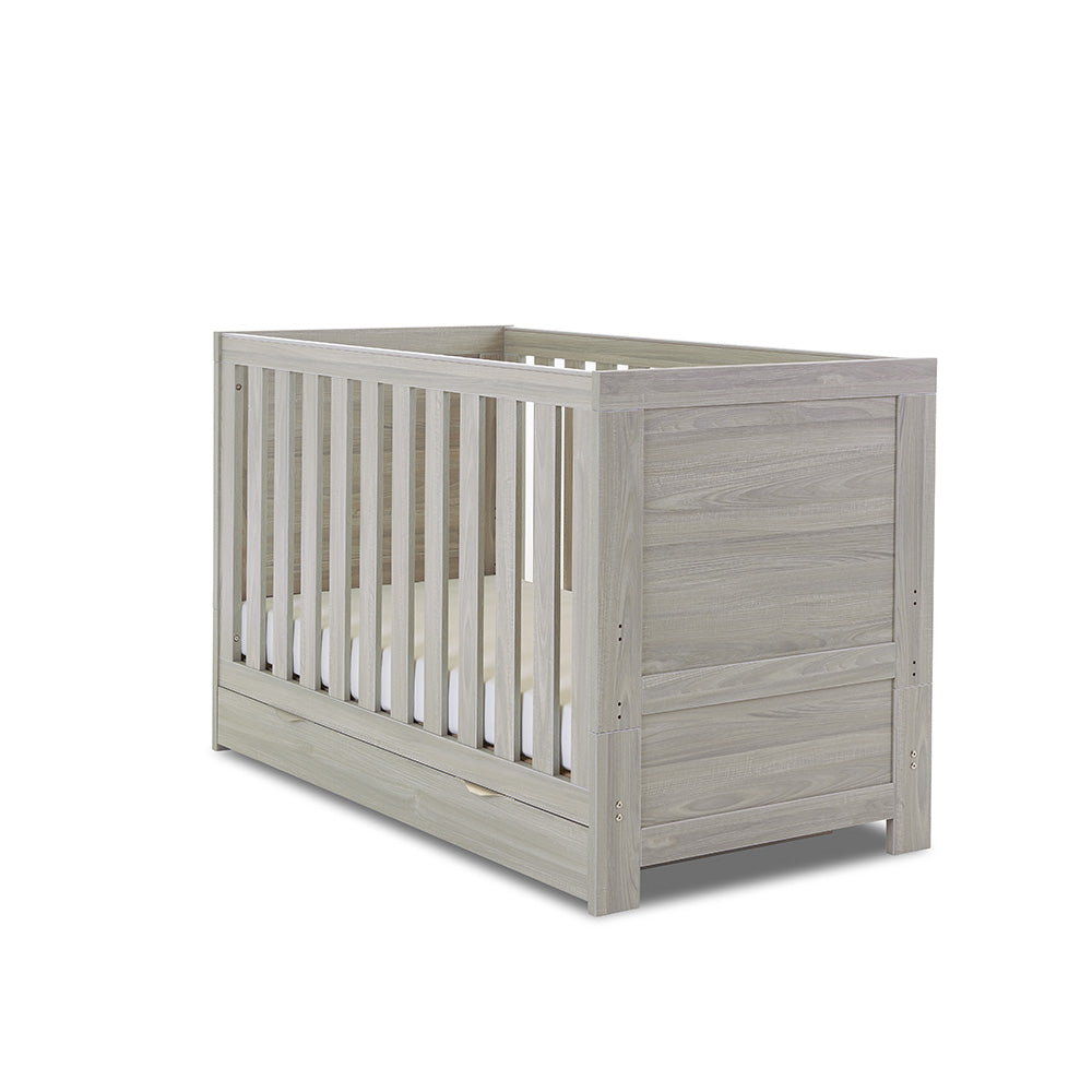 Obaby Nika Mini 120 x 60cm Under Drawer - Grey Wash