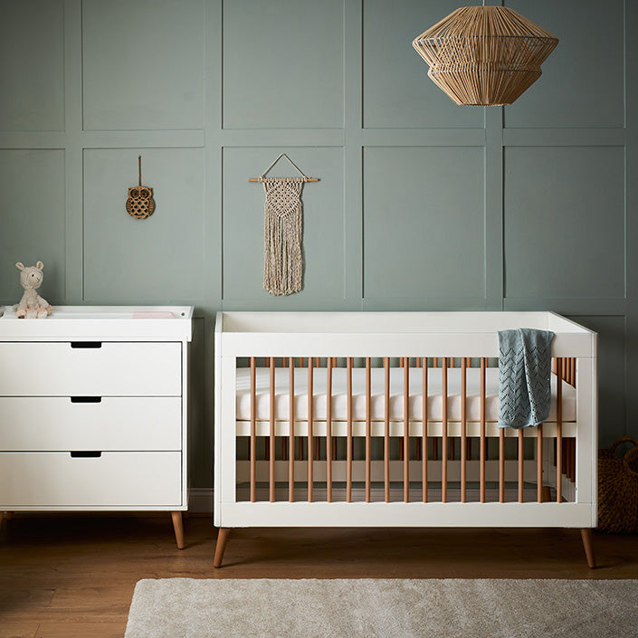 Obaby Maya 2 Piece Room Set - White With Natural