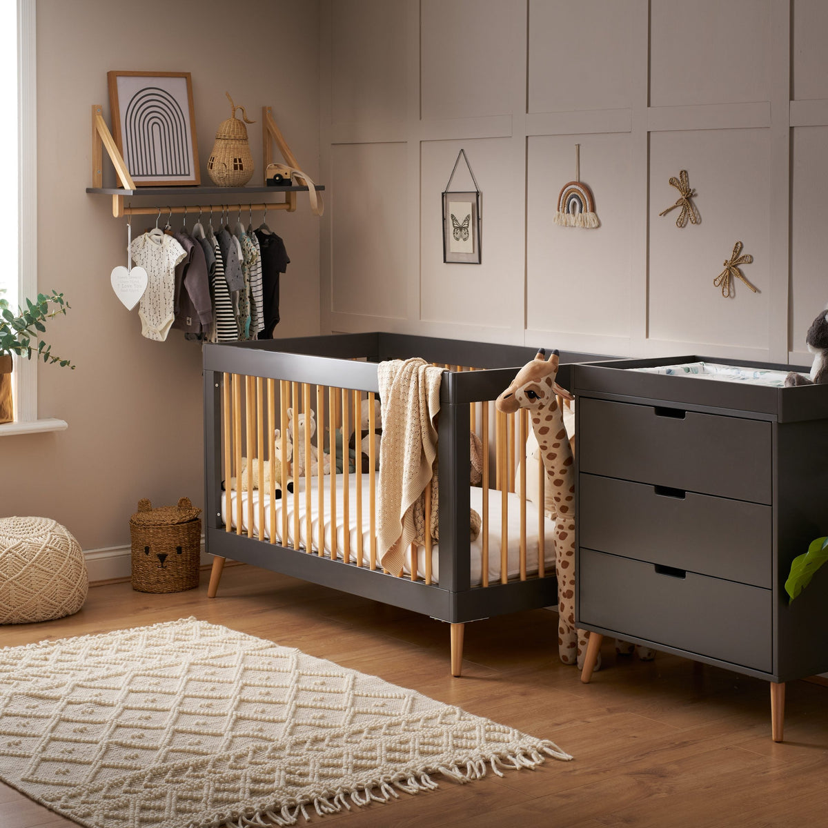 Obaby Maya 2 Piece Room Set - Slate