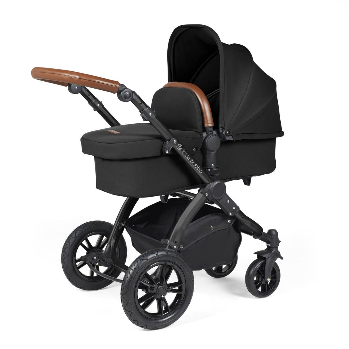 Ickle Bubba Stomp Luxe 14 Piece Nimbus 180° Spin Travel & Home Bundle - Black/Midnight/Tan