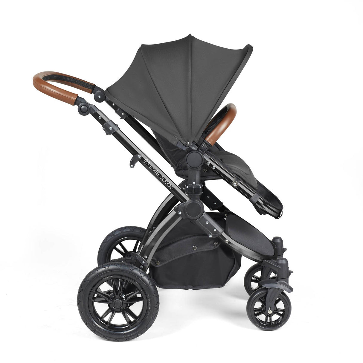 Ickle Bubba Stomp Luxe 14 Piece Nimbus 180° Spin Travel & Home Bundle - Black/Charcoal Grey/Tan