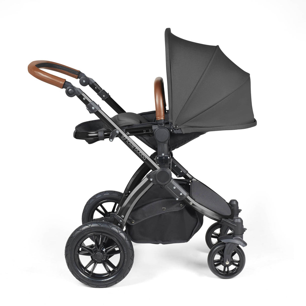 Ickle Bubba Stomp Luxe 14 Piece Nimbus 180° Spin Travel & Home Bundle - Black/Charcoal Grey/Tan