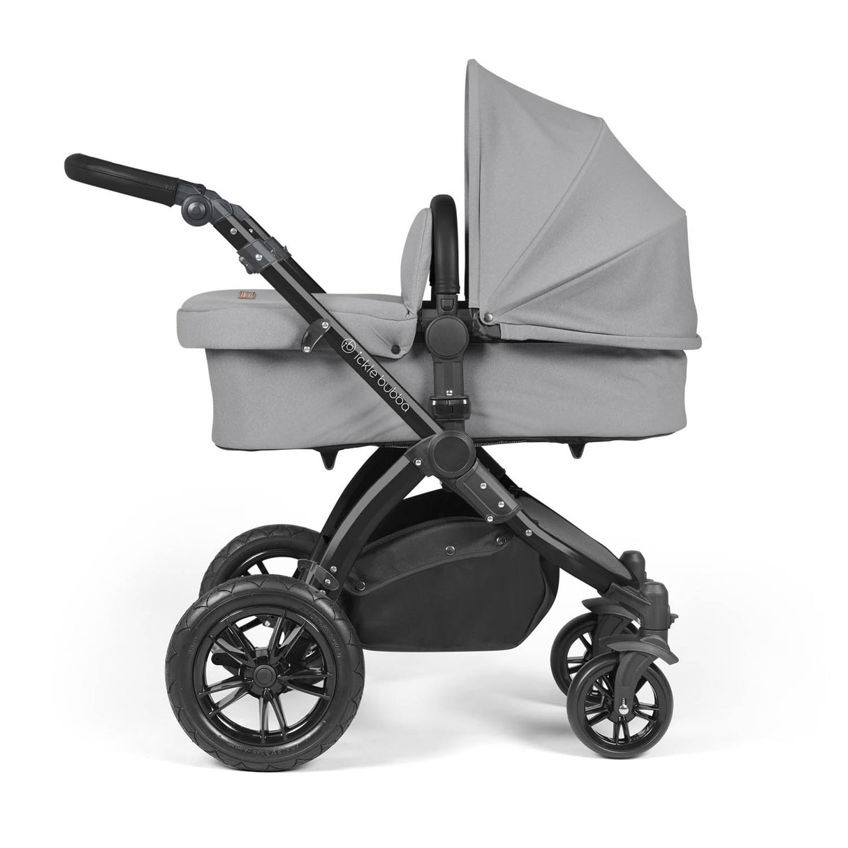 Ickle Bubba Stomp Luxe 14 Piece Nimbus 180° Spin Travel & Home Bundle - Black/Pearl Grey/Black