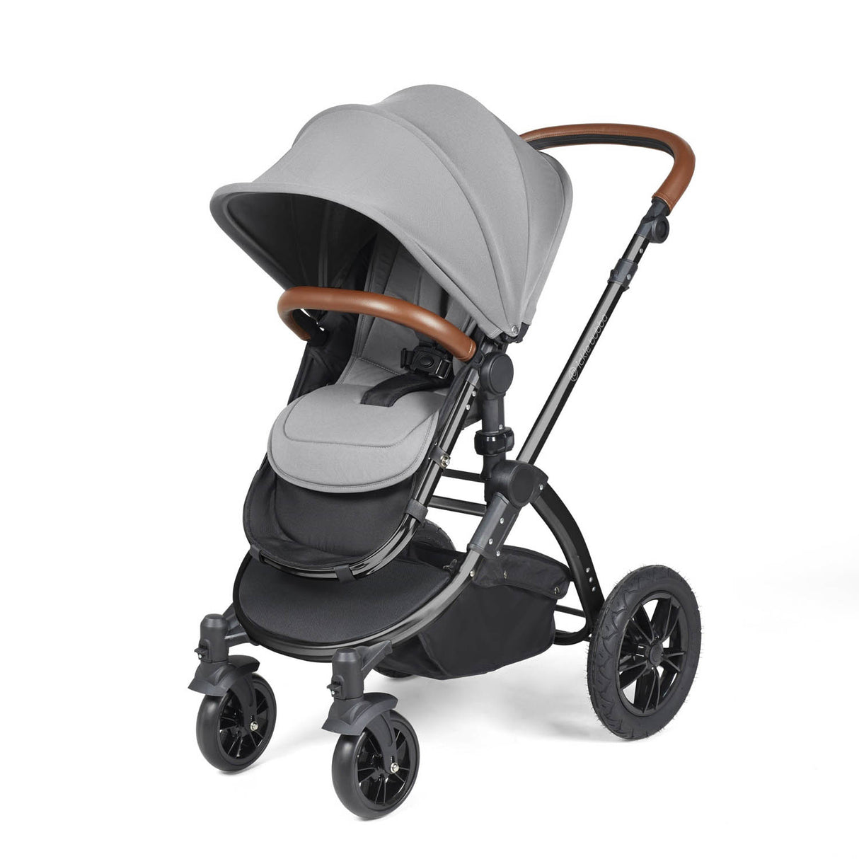 Ickle Bubba Stomp Luxe 14 Piece Nimbus 180° Spin Travel & Home Bundle - Black/Pearl Grey/Tan