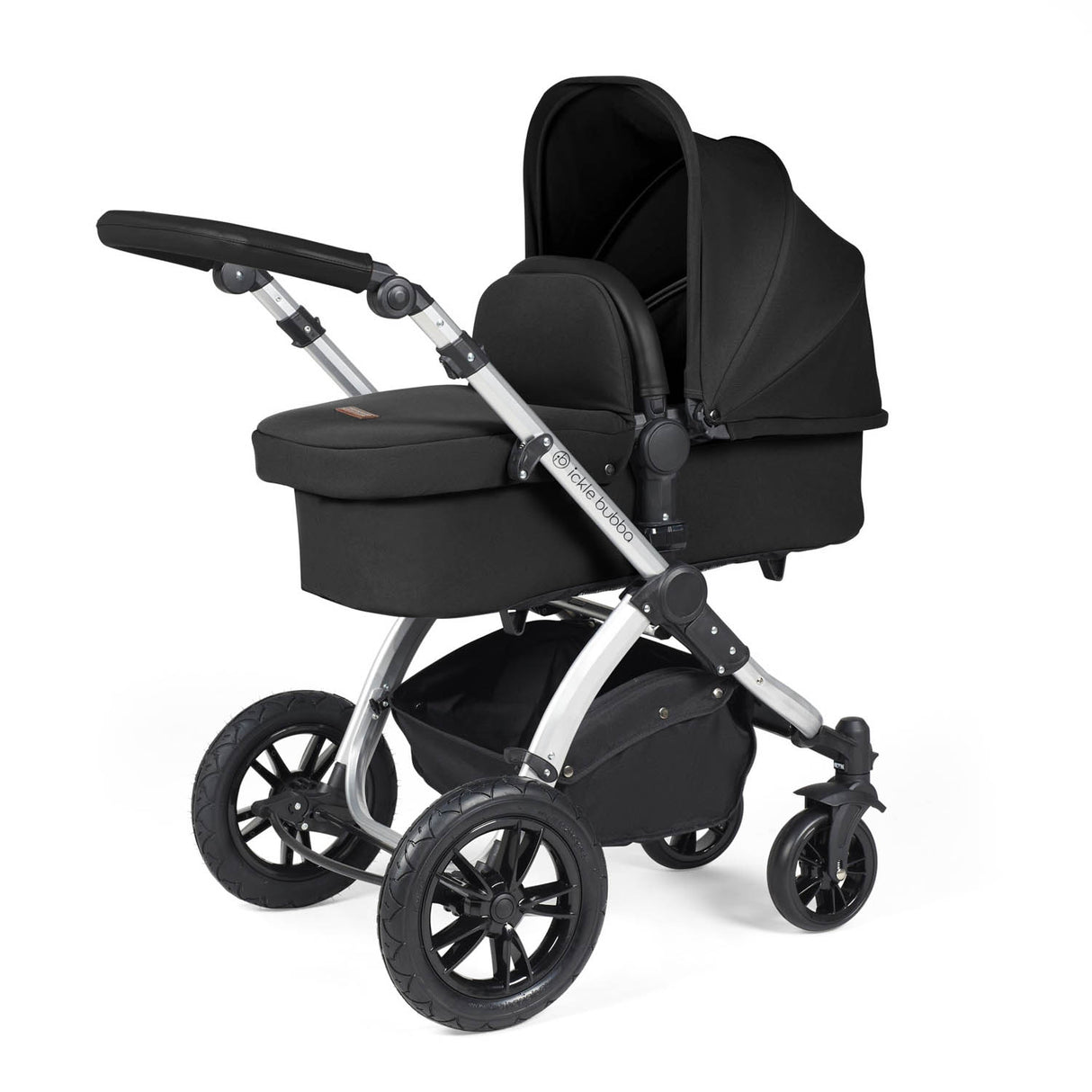 Ickle Bubba Stomp Luxe 14 Piece Nimbus 180° Spin Travel & Home Bundle - Silver/Midnight/Black