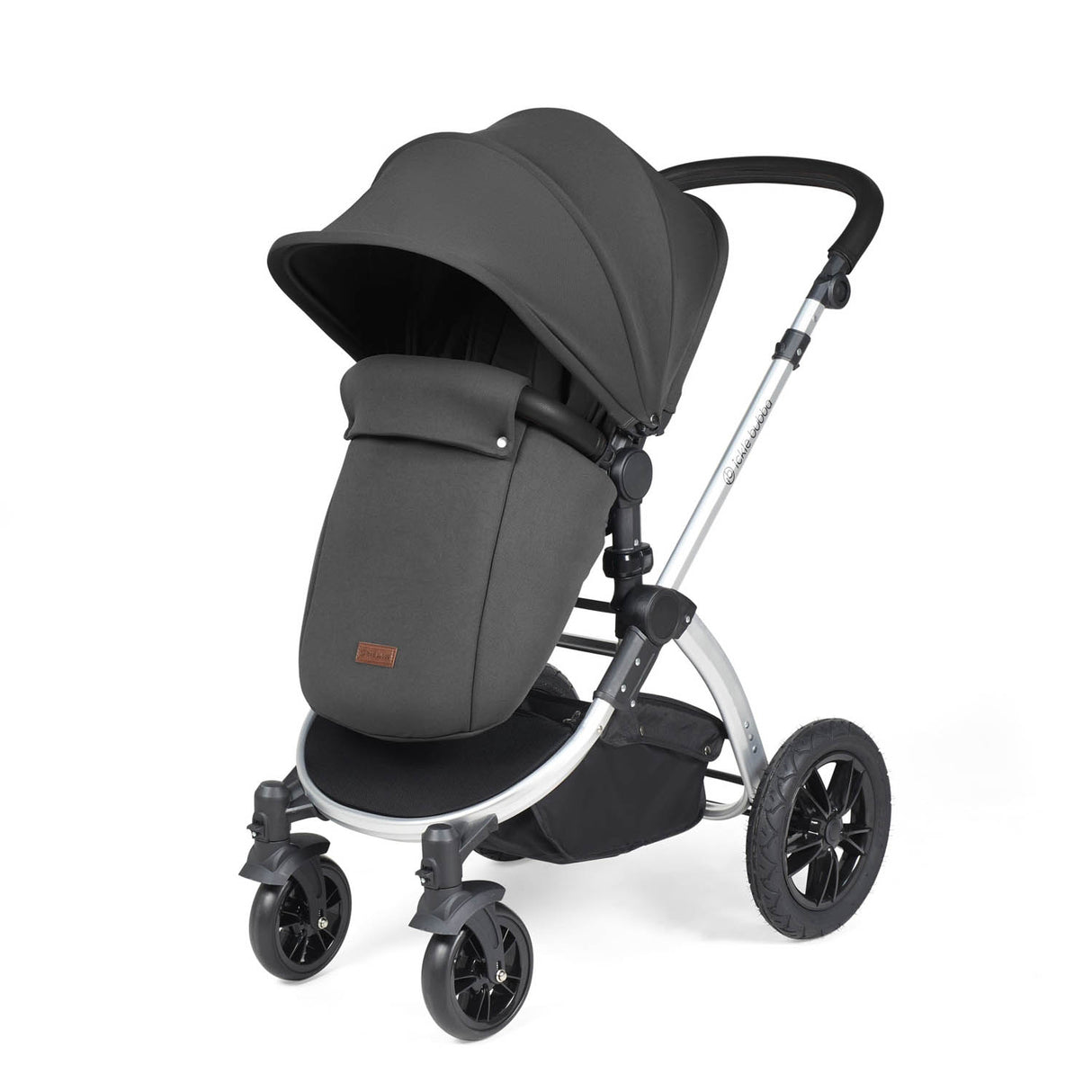 Ickle Bubba Stomp Luxe 14 Piece Nimbus 180° Spin Travel & Home Bundle - Silver/Charcoal Grey/Black