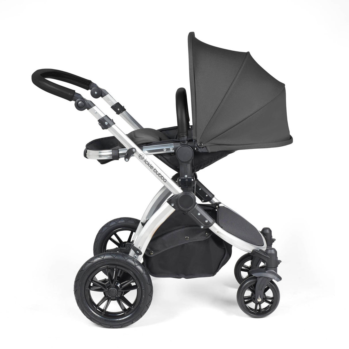 Ickle Bubba Stomp Luxe 14 Piece Nimbus 180° Spin Travel & Home Bundle - Silver/Charcoal Grey/Black