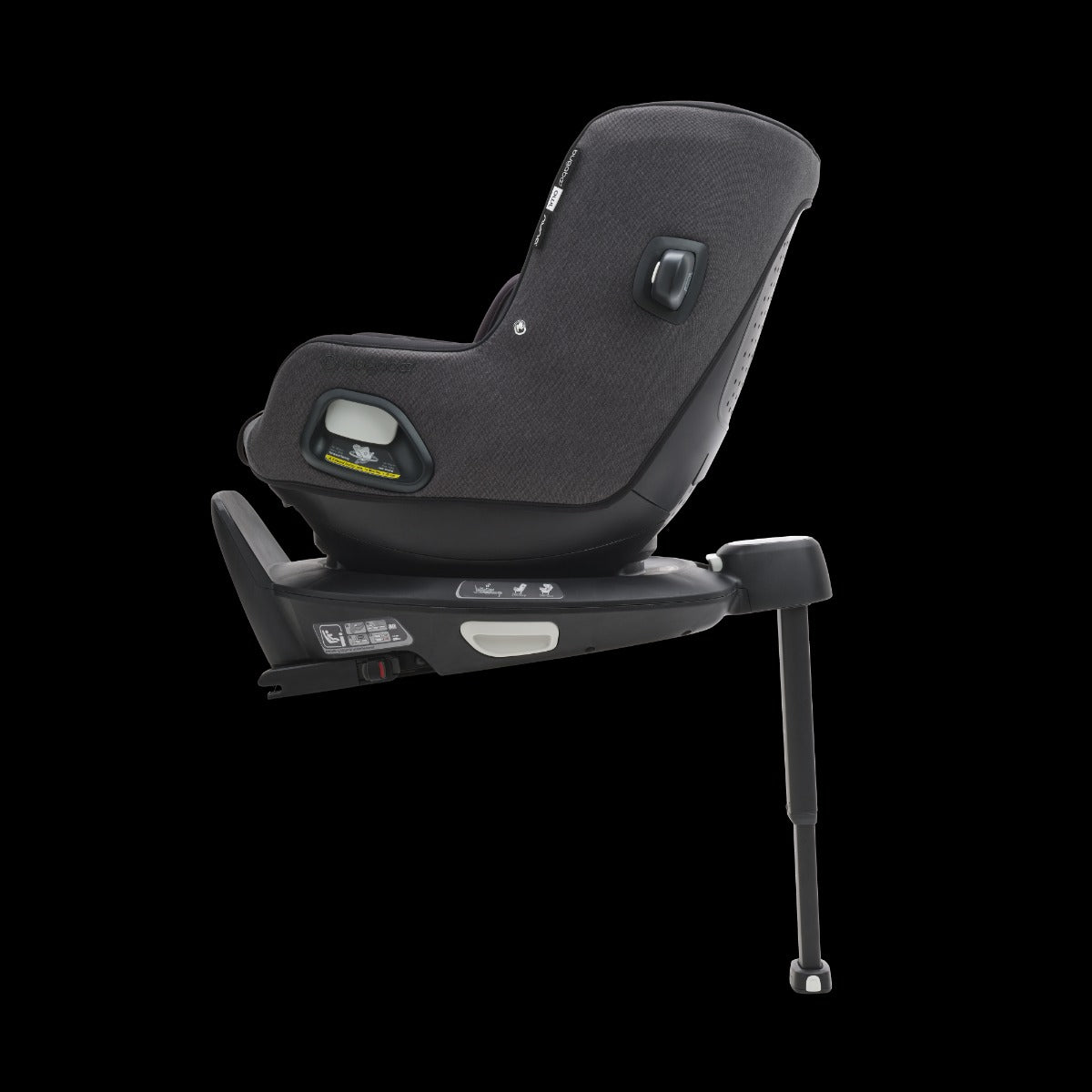 Bugaboo Owl by Nuna + Turtle Air + 360 Rotating Base - Mineral Washed Black 2