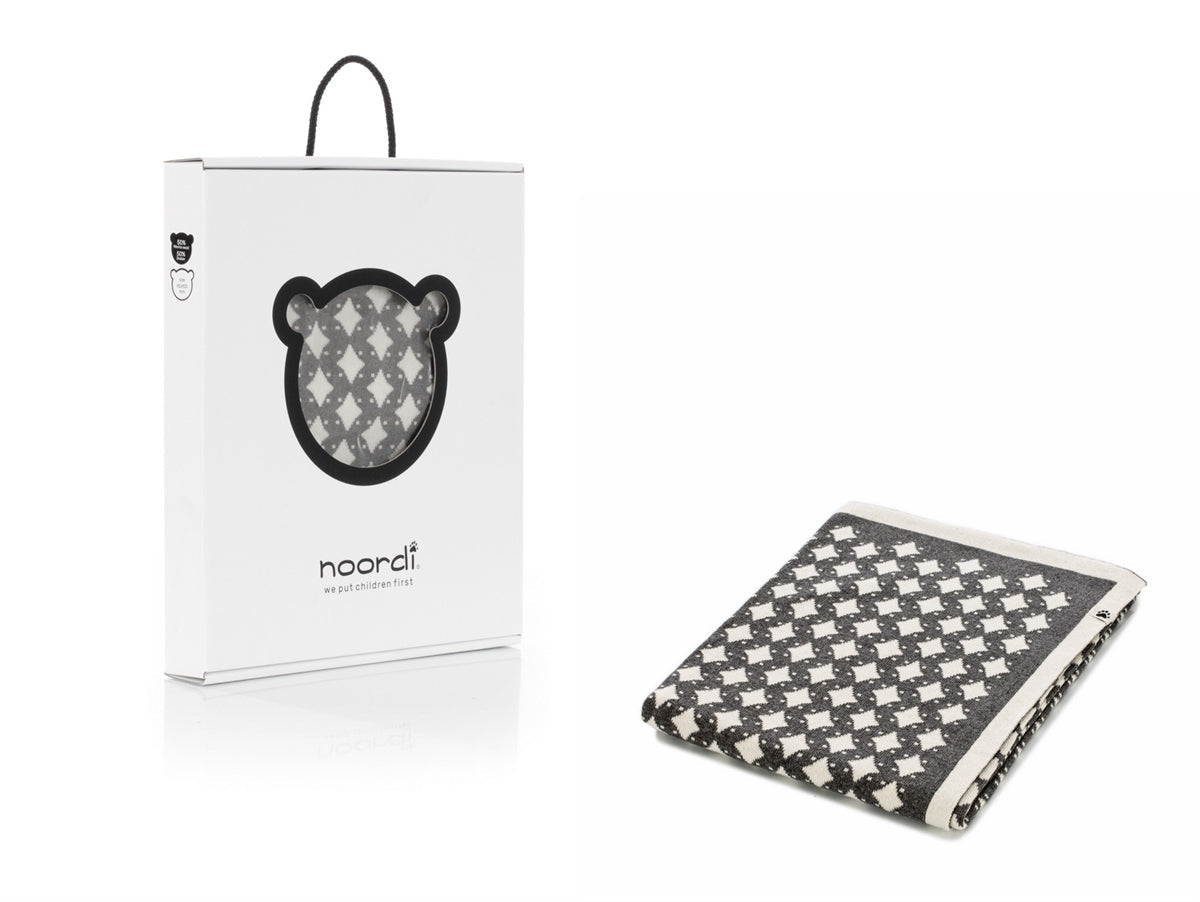 Noordi STAR Cotton Blanket Grey/White