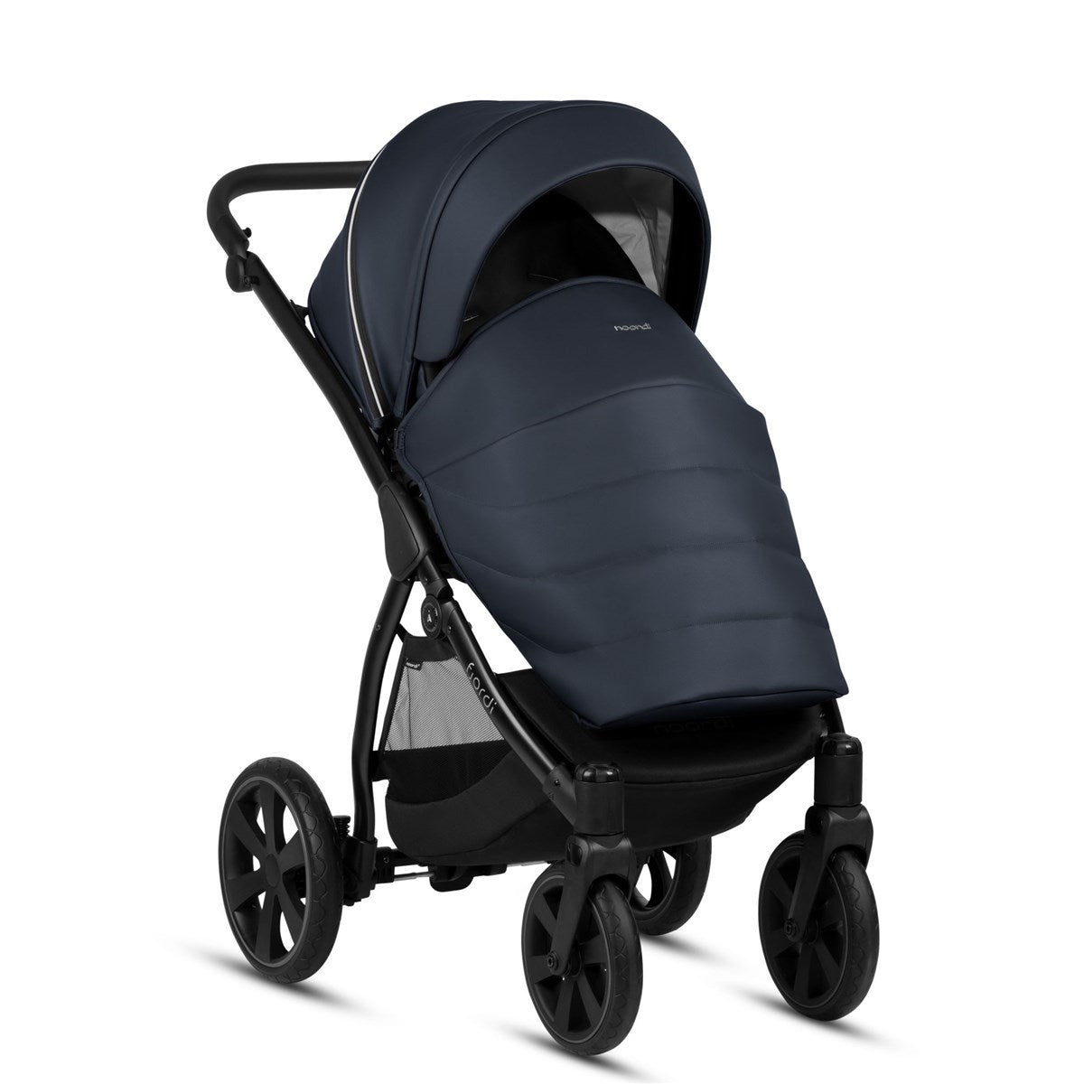 Noordi Fjordi V1 Leather 3-in-1 Travel System – Eco-Leather Pram with ThermoCot™ & i-Size Car Seat
