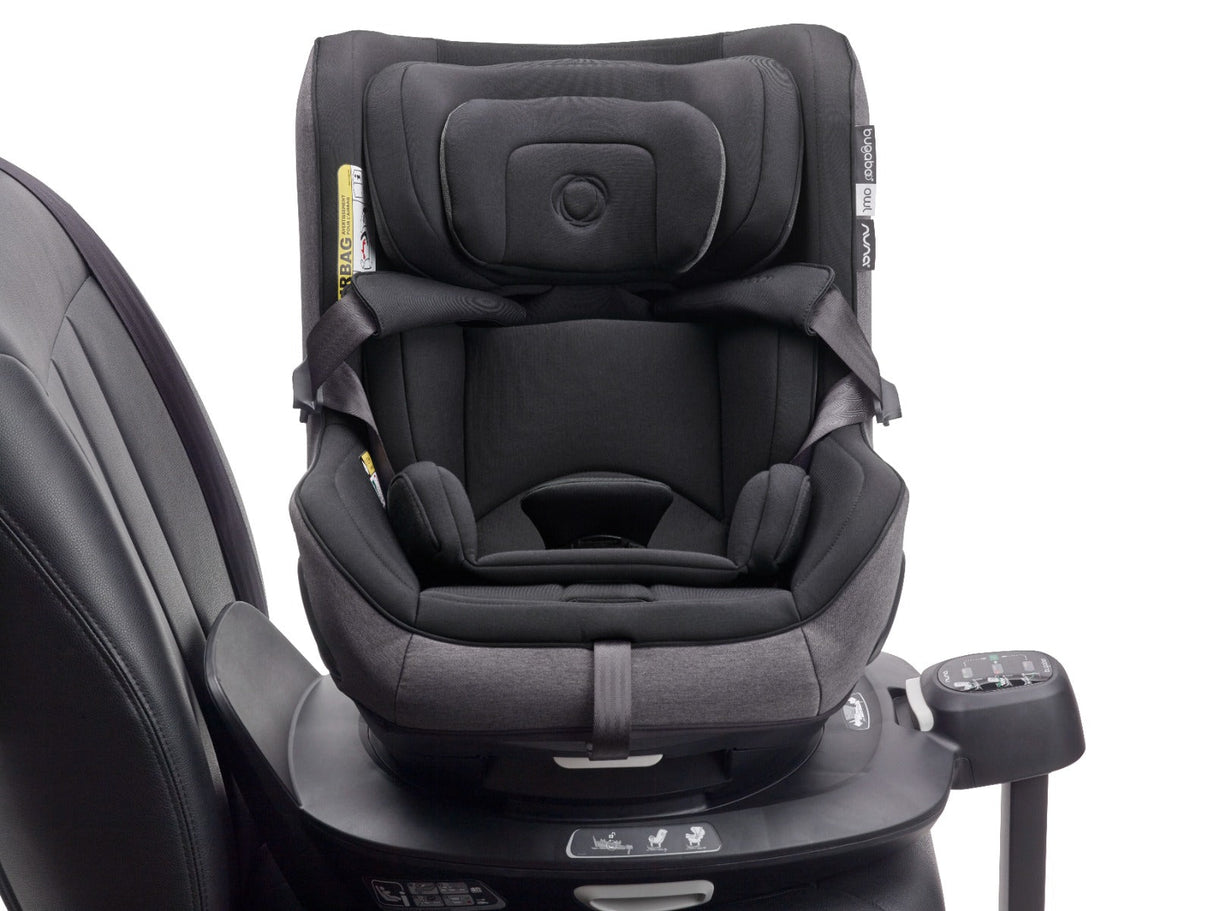 Bugaboo Owl by Nuna + Turtle Air + 360 Rotating Base - Mineral Washed Black 17