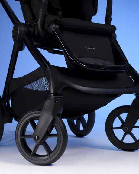 Bababing 12pc Raffi MK11 Travel System Bundle with Spin Car Seat & Base - Gloss Black 6