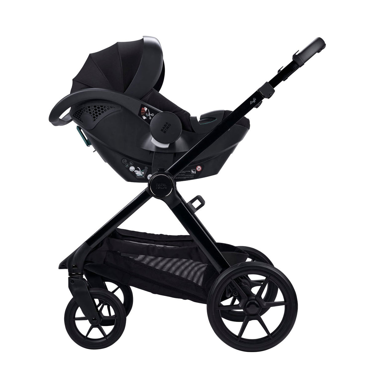 Bababing 18pc Raffi MK11 Home & Travel System, Home & Feeding Bundle with Spin Car Seat & Base - Gloss Black 15