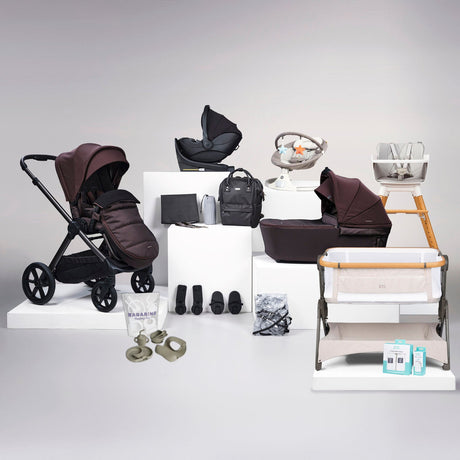 Bababing 18pc Raffi MK11 Home & Travel System, Home & Feeding Bundle with Spin Car Seat & Base - Heritage 1