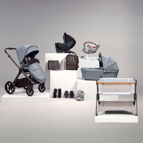 Bababing 16pc Raffi MK11 Home & Travel System Bundle with Spin Car Seat & Base - Duck Egg 1