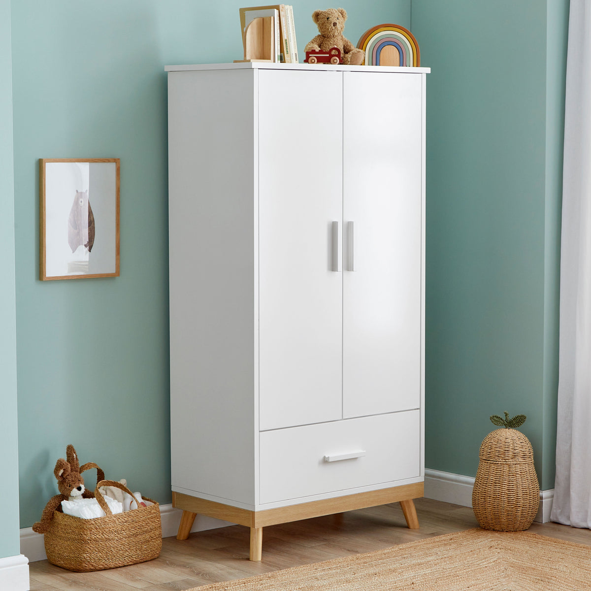 Babymore Mona Complete Nursery Bundle - White