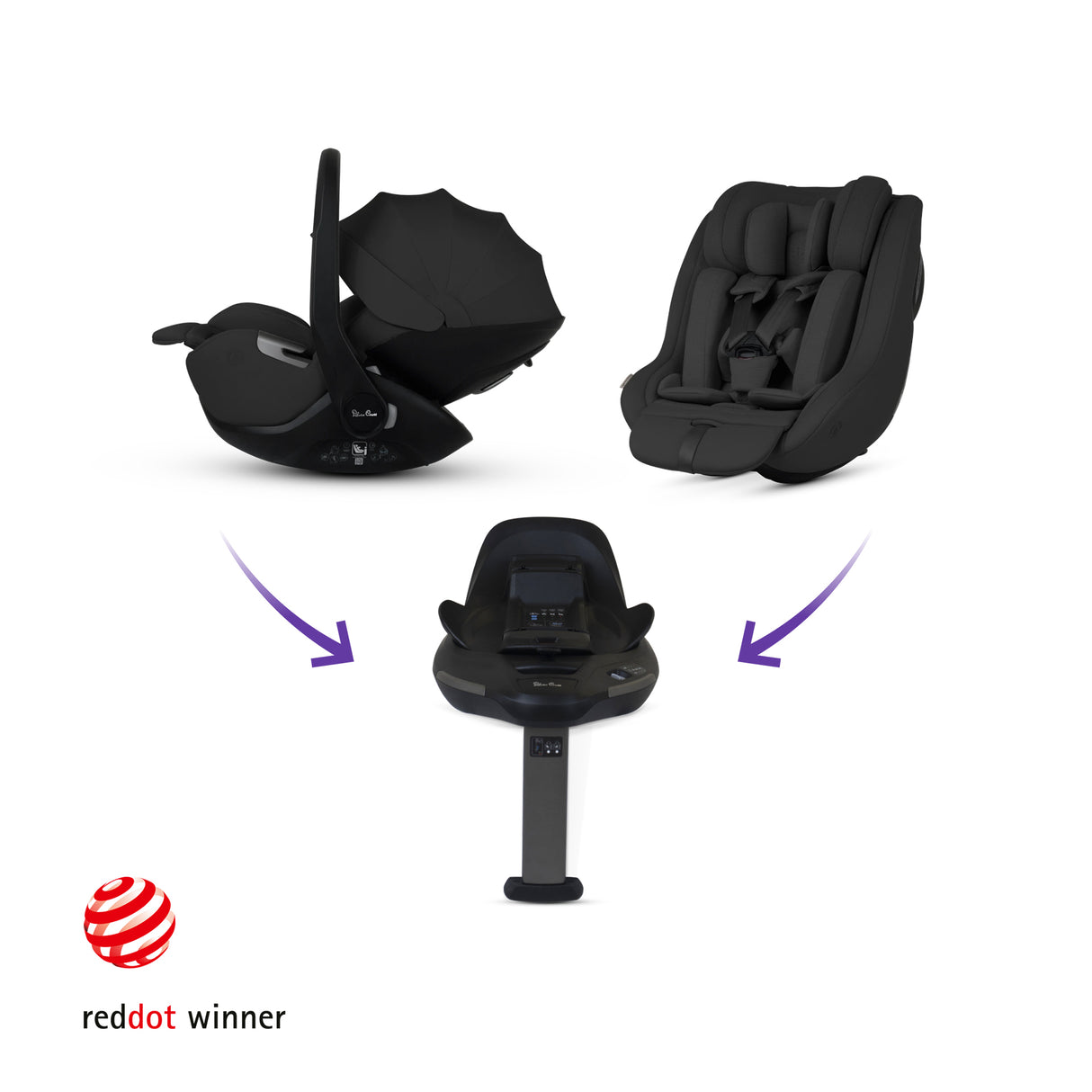 Silver Cross Breez Ultimate 360 Family Car Seat Bundle - Onyx