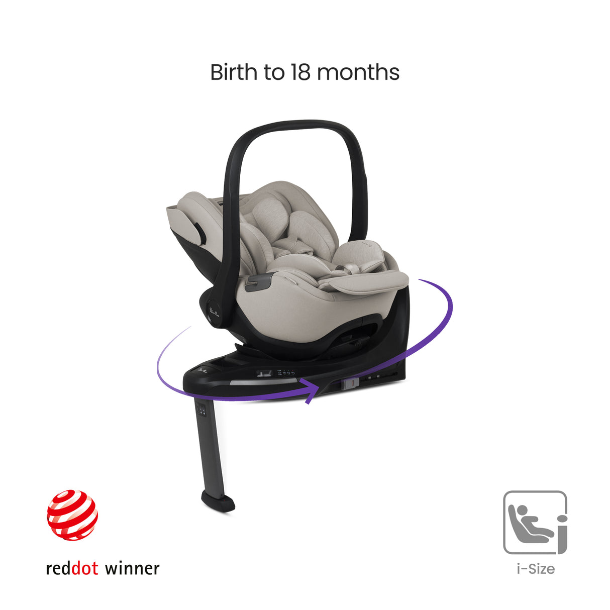 Silver Cross Breez Ultimate 360 Car Seat Bundle - Champagne