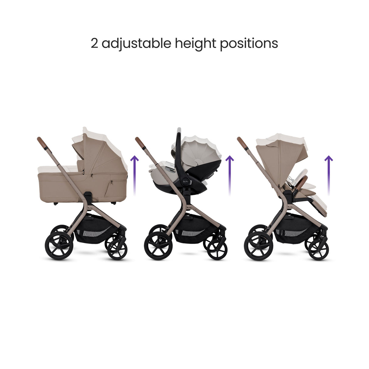 Silver Cross Breez Ultimate Cybex Cloud T & 360 Base Bundle - Champagne