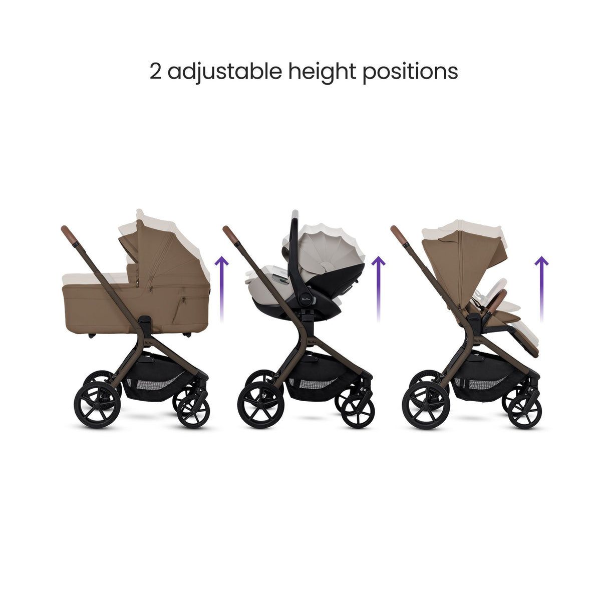 Silver Cross Breez Ultimate Maxi-Cosi Pebble 360 Pro2 & Sliding Base Bundle - Maple