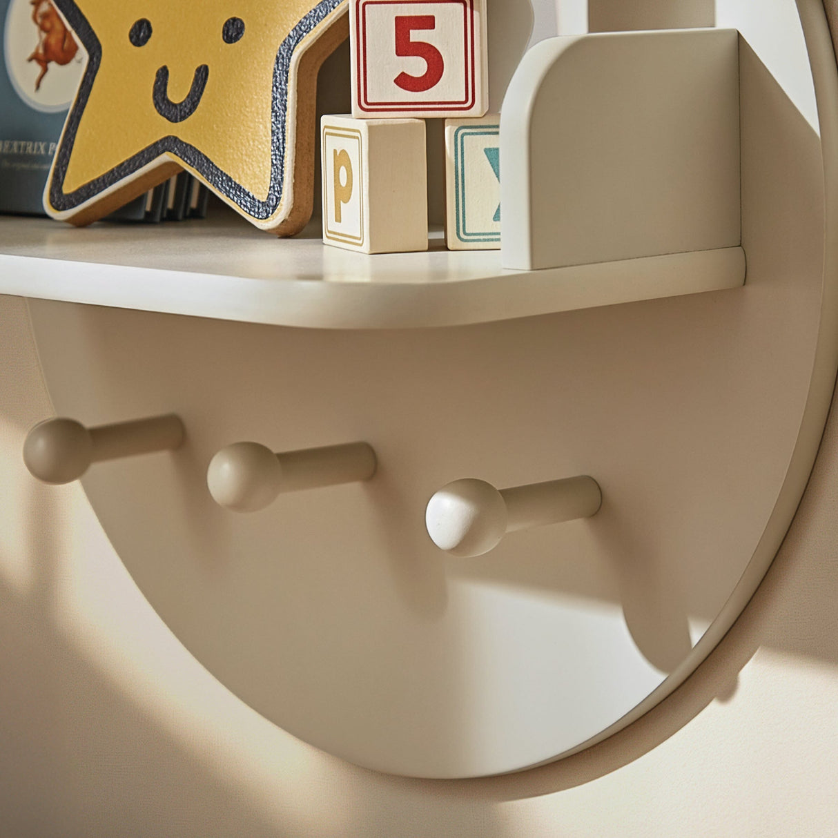 CuddleCo Play House Bear Shelf - Pebble