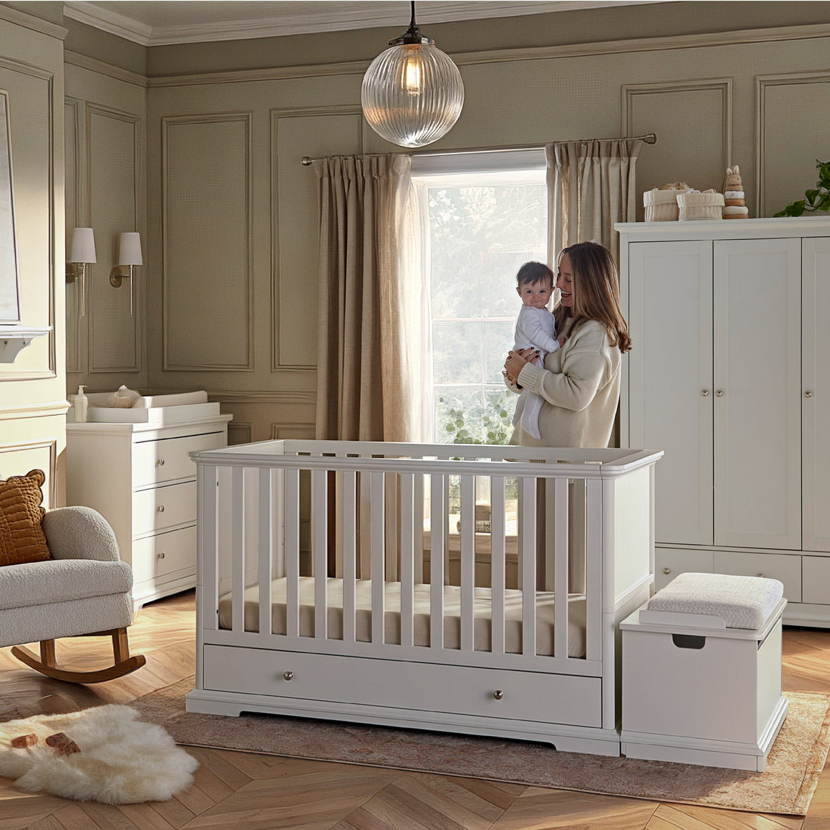 CuddleCo Beaumont Cot Bed - White