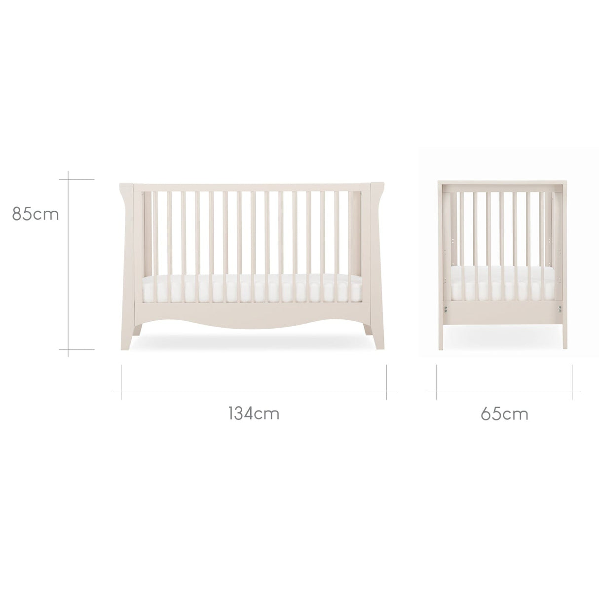 CuddleCo Clara Mini Cot Bed - Cashmere