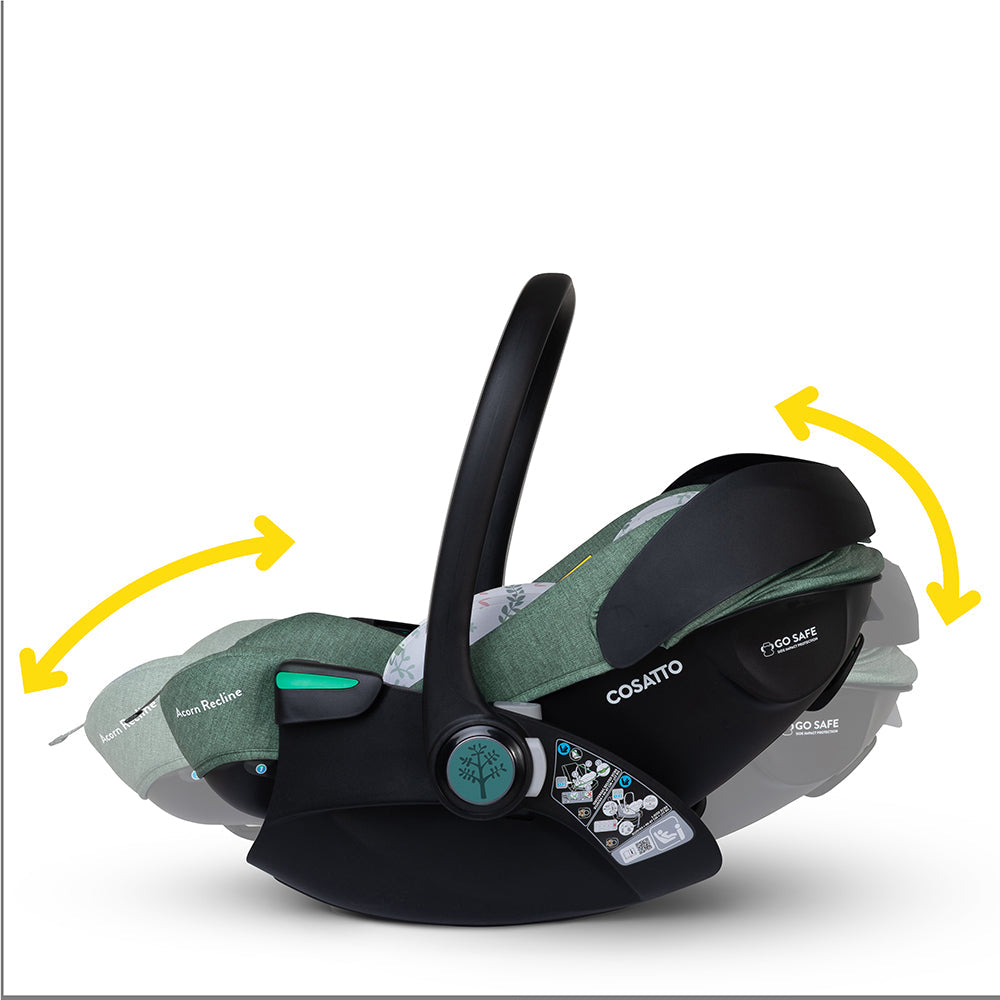 Cosatto Woosh City Recline Car Seat Bundle - Meadow