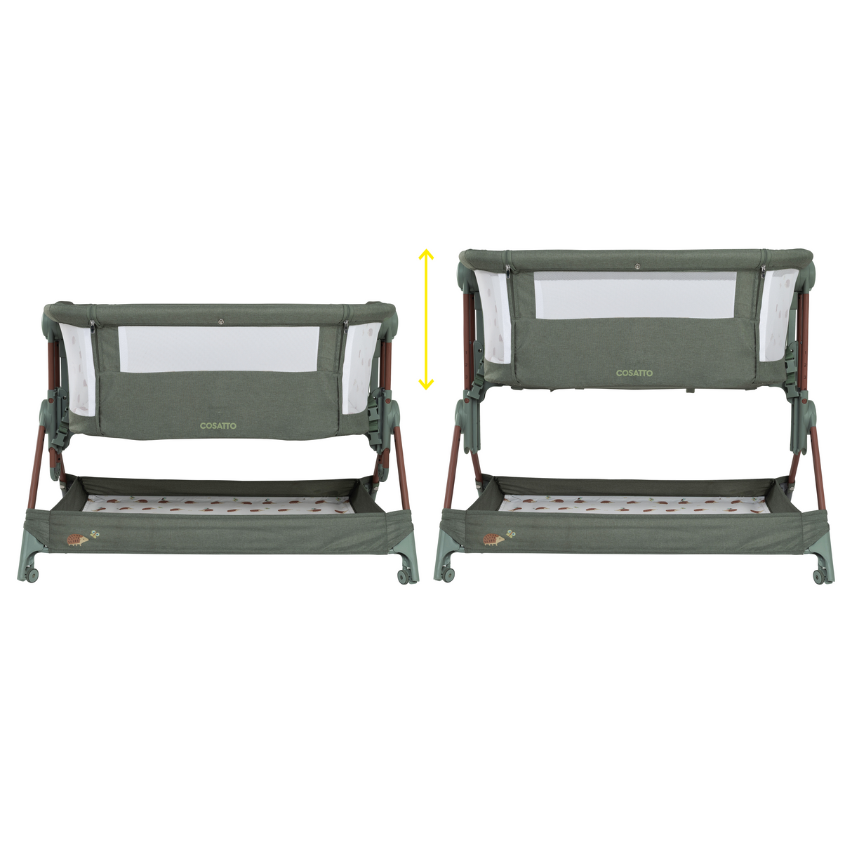 Cosatto Close to Me Folding Bedside Crib - Hoglet