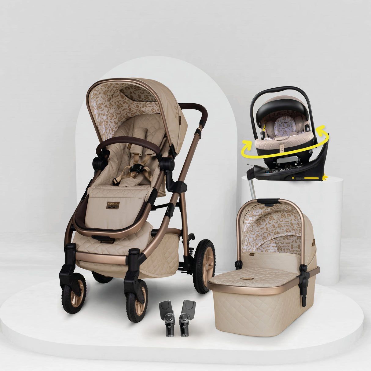 Cosatto Wow 3 Rotate Bundle - Whisper