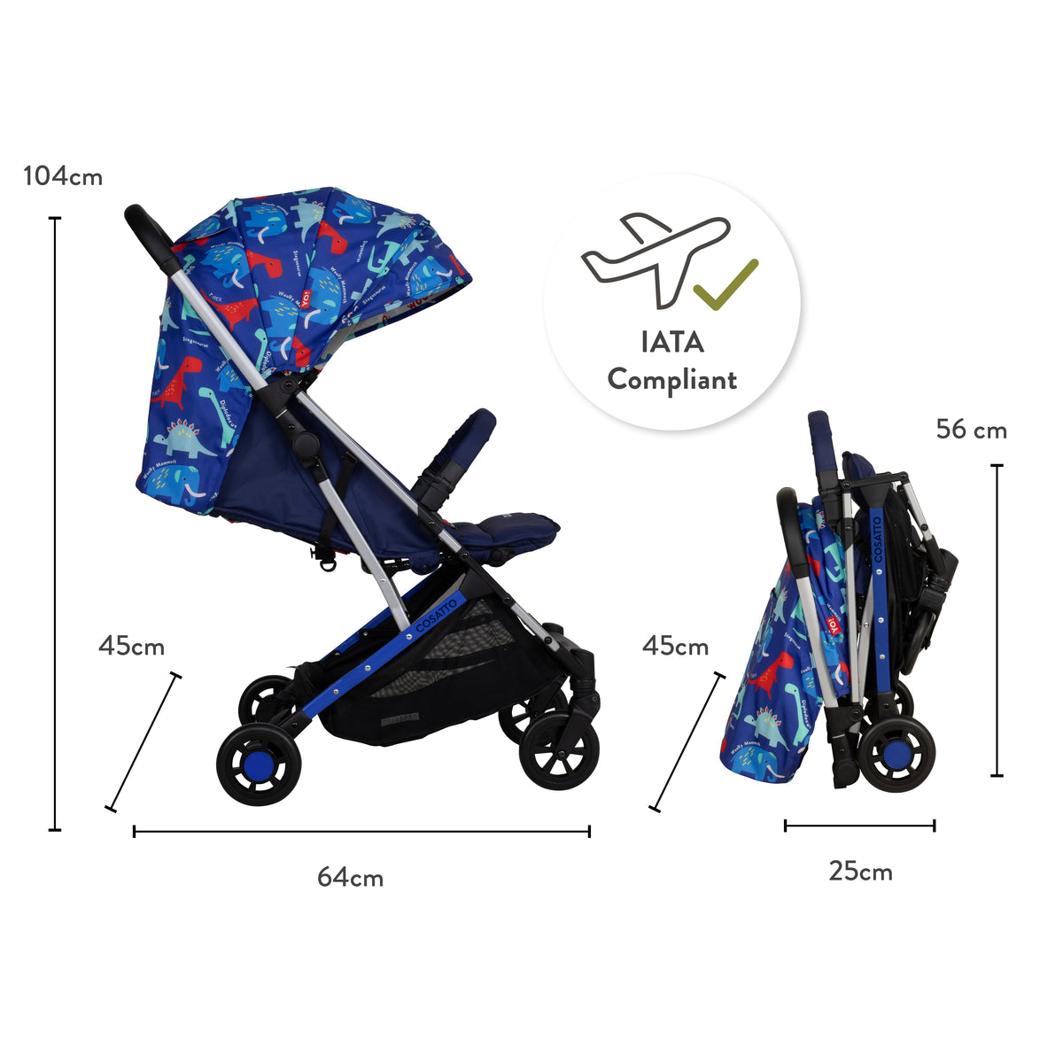Cosatto Yo! Stroller - Dino Bright