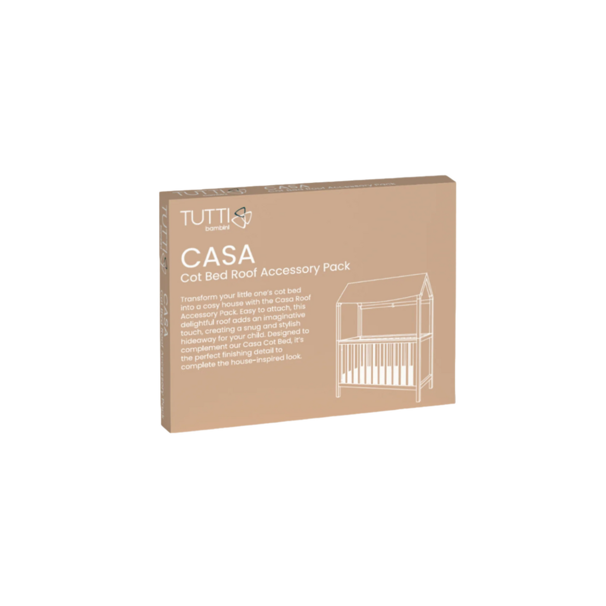 Tutti Bambini Casa Cot Bed Roof Accessory Pack - Beige