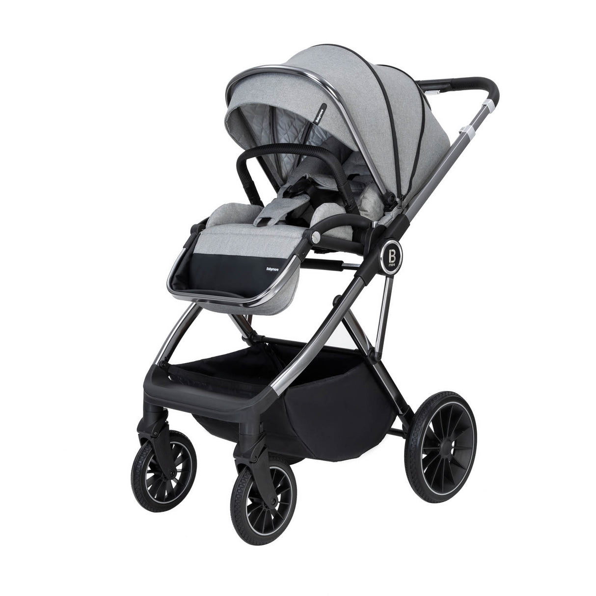 Babymore Chia Pram & Pushchair - Pearl Grey