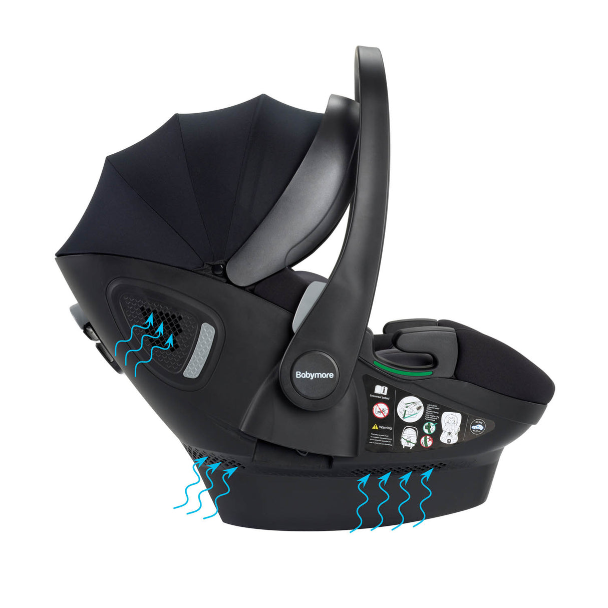 Babymore Chia Travel System + Pecan Car Seat - Midnight Blue