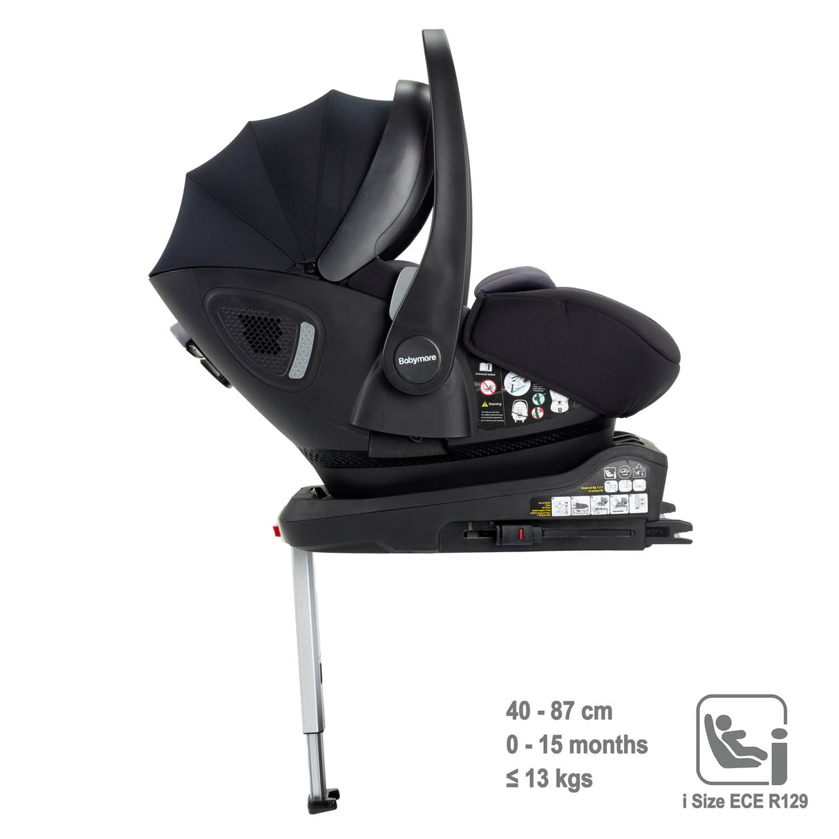 Babymore Chia Travel System + Pecan Car Seat & Base - Pearl Grey