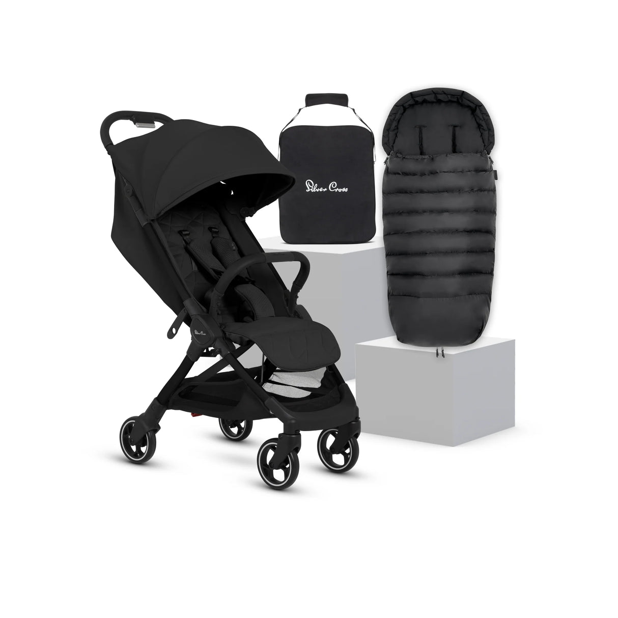 Silver Cross Clic 2 Compact Stroller & Footmuff - Space
