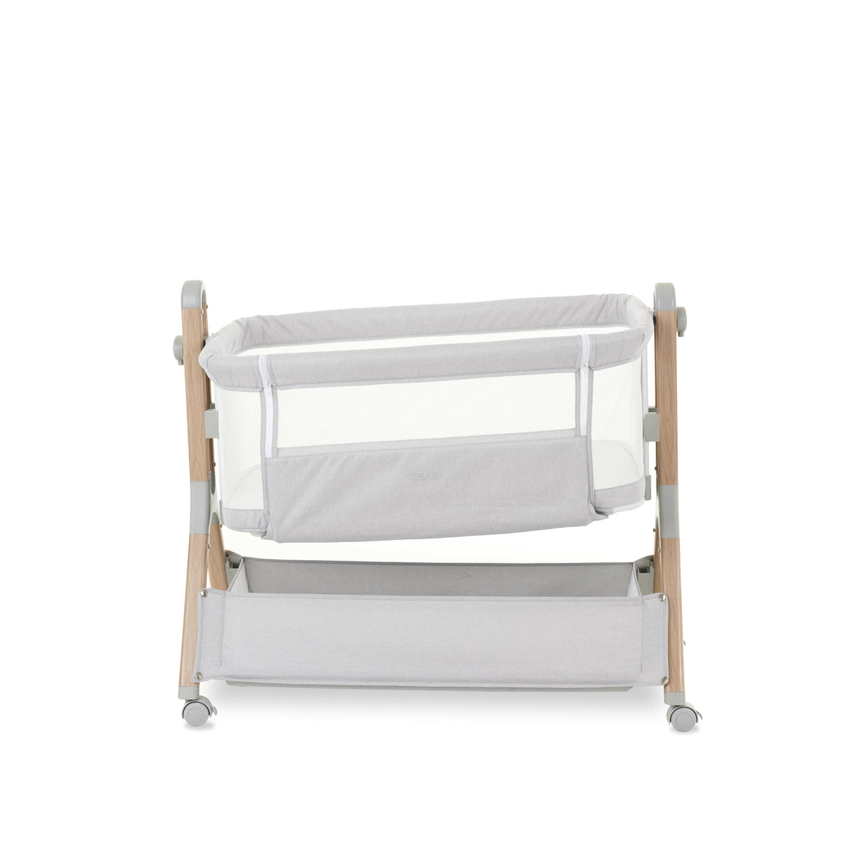 Obaby Cloud Bedside Crib - Grey